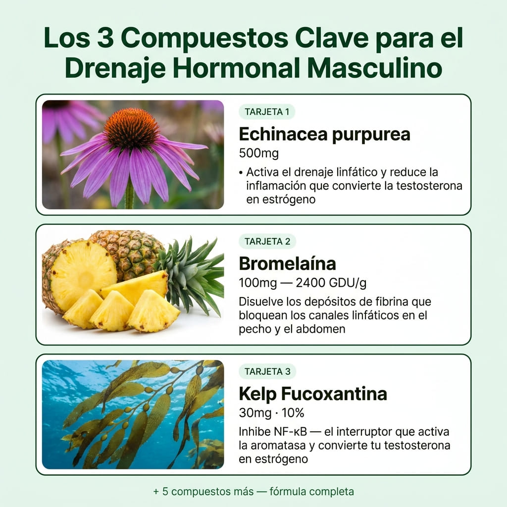 Aélia™ - Fórmula para Hombres: Drenaje Linfático y Balance Hormonal