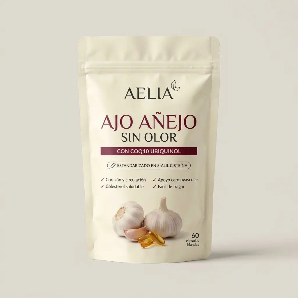 Aelia® Ajo Añejo Sin Olor con CoQ10 Ubiquinol para Próstata