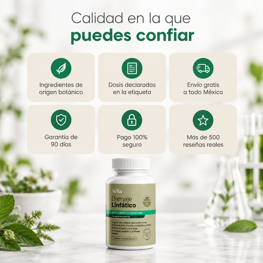 Nueva Fórmula de Máxima Potencia – Cápsulas de Drenaje Linfático